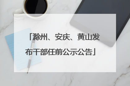 滁州、安庆、黄山发布干部任前公示公告