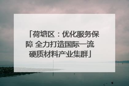荷塘区：优化服务保障 全力打造国际一流硬质材料产业集群