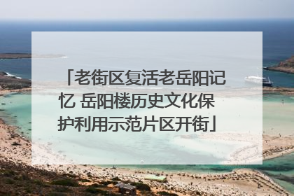 老街区复活老岳阳记忆 岳阳楼历史文化保护利用示范片区开街