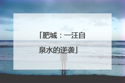 肥城：一汪自泉水的逆袭