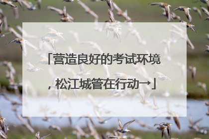 营造良好的考试环境，松江城管在行动→