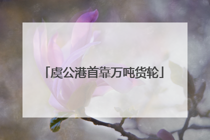 虞公港首靠万吨货轮