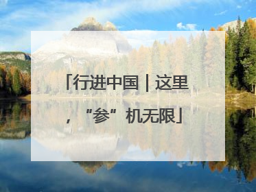 行进中国｜这里，“参”机无限