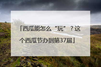 西瓜能怎么“玩”？这个西瓜节办到第37届