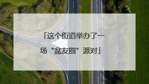 这个街道举办了一场“盆友圈”派对