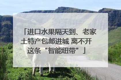 进口水果隔天到、老家土特产包邮进城 离不开这条“智能纽带”