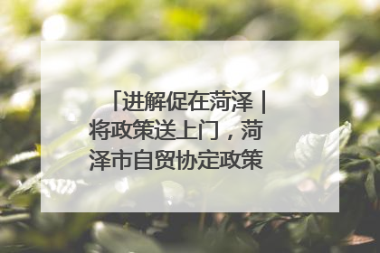 进解促在菏泽｜将政策送上门，菏泽市自贸协定政策专题宣讲会召开