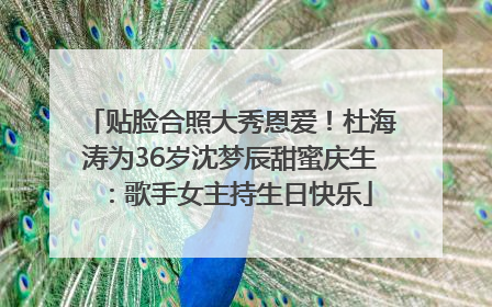 贴脸合照大秀恩爱！杜海涛为36岁沈梦辰甜蜜庆生：歌手女主持生日快乐