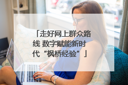 走好网上群众路线 数字赋能新时代“枫桥经验”
