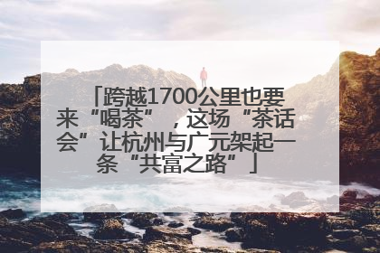 跨越1700公里也要来“喝茶”，这场“茶话会”让杭州与广元架起一条“共富之路”