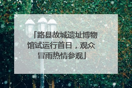 路县故城遗址博物馆试运行首日，观众冒雨热情参观