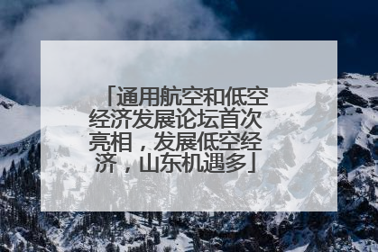 通用航空和低空经济发展论坛首次亮相，发展低空经济，山东机遇多