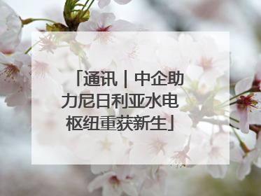 通讯｜中企助力尼日利亚水电枢纽重获新生