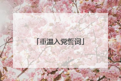 重温入党誓词