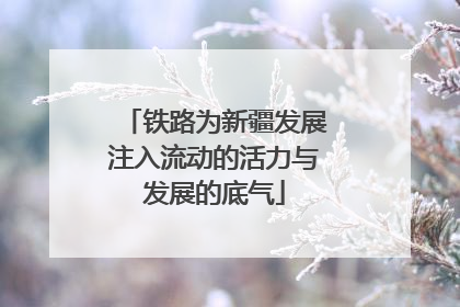 铁路为新疆发展注入流动的活力与发展的底气