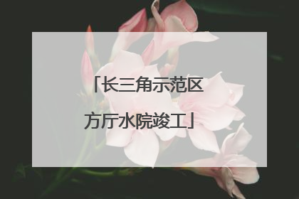 长三角示范区方厅水院竣工