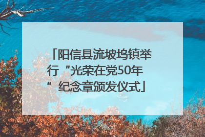 阳信县流坡坞镇举行“光荣在党50年”纪念章颁发仪式