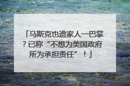 马斯克也遭家人一巴掌？已称“不想为美国政府所为承担责任”！