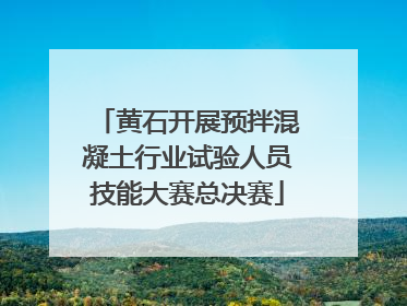 黄石开展预拌混凝土行业试验人员技能大赛总决赛