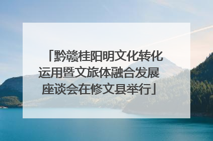 黔赣桂阳明文化转化运用暨文旅体融合发展座谈会在修文县举行