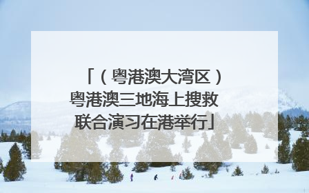 （粤港澳大湾区）粤港澳三地海上搜救联合演习在港举行