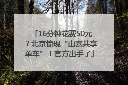 16分钟花费50元？北京惊现“山寨共享单车”！官方出手了