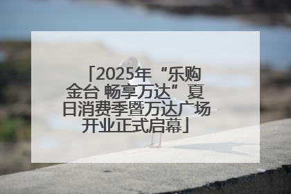 2025年“乐购金台 畅享万达”夏日消费季暨万达广场开业正式启幕