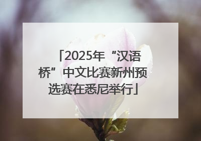 2025年“汉语桥”中文比赛新州预选赛在悉尼举行