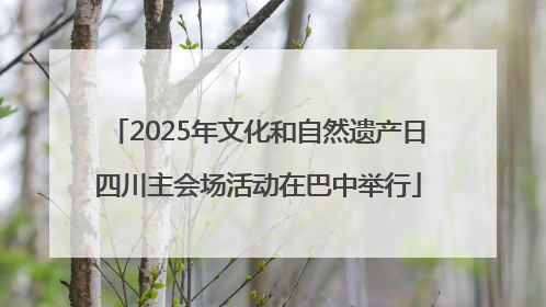 2025年文化和自然遗产日四川主会场活动在巴中举行