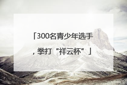 300名青少年选手，拳打“祥云杯”