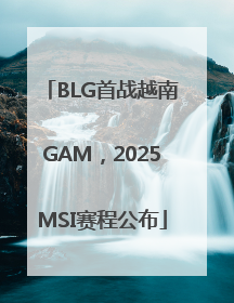 BLG首战越南GAM，2025MSI赛程公布