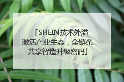 SHEIN技术外溢激活产业生态，全链条共享智造升级密码